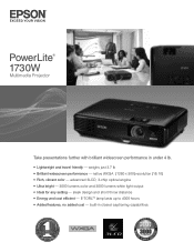 Epson 1730W Product Brochure