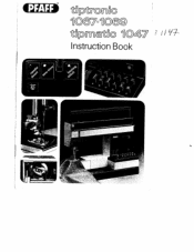 Pfaff Tiptronic 1147 Owner's Manual