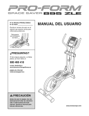 ProForm Spacesaver 895 Zle Elliptical Spanish Manual