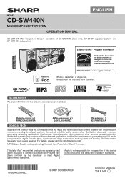 Sharp CD-SW440N CD-SW440N Operation Manual