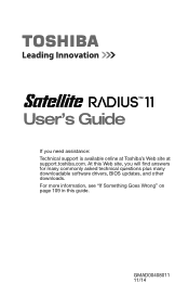 Toshiba Satellite L15W-B1302 Satellite/Satellite Pro L10W-B Series Windows 8.1 User's Guide