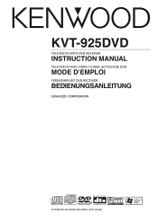 Kenwood KVT-925DVD User Manual
