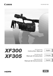 Canon XF305 XF300 / XF305 Instruction Manual