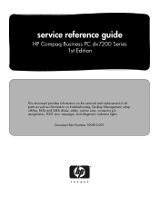 HP dx7200 HP Compaq Business PC dx7200 MT Service Reference Guide, 1st edition