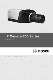 Bosch NBC-255-P Operation Manual