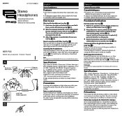 Sony MDR-PQ5 Operating Instructions