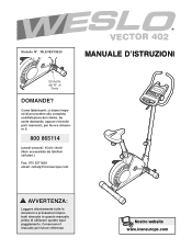 Weslo Vector 402 Italian Manual