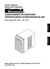 Kenmore 75063 Owners Manual