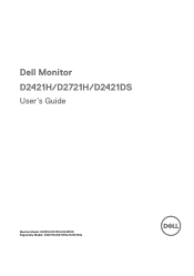 Dell D2421H Users Guide