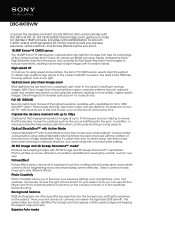 Sony DSC-HX10V Marketing Specifications (White model)