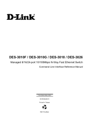 D-Link DES-3010G Reference Manual