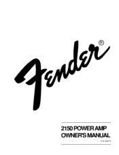 Fender 2150 Power Amplifier Owners Manual