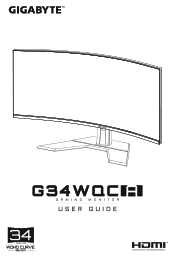 Gigabyte G34WQC A GIGABYTE User Manual