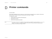 HP C8519A Use Guide - Appendix D: Printer Commands