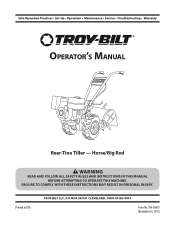 Troy-Bilt Big Red Operation Manual