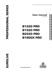 Behringer B1800X PRO User Manual