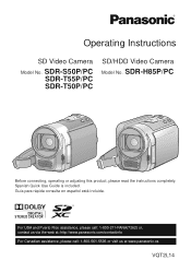 Panasonic SDR-H85K SDRH85 User Guide