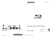 Sony BDP-CX960 Operating Instructions