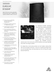 Behringer B1500HP Product Information Document