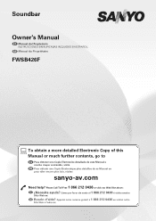 Sanyo FWSB426F Owners Manual
