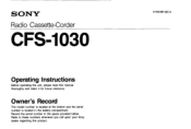 Sony CFS-1030 Users Guide