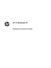 HP 15-f100 Maintenance and Service Guide