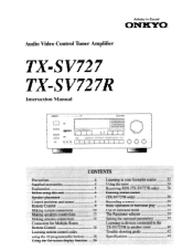Onkyo TX-SV727 Owner Manual