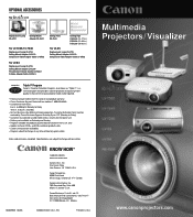 Canon LV-7240 Full Line - Projectors Brochure