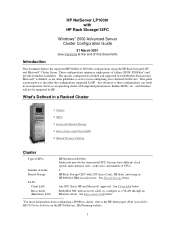 HP LH6000r HP Netserver LP 1000r FC Windows 2000 Config Guide  for Windows 2000 Advanced Server Clusters