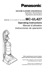 Panasonic MC-UL427 MC-UL427 Owner's Manual (Multi Language)