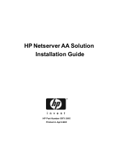 HP NetServer AA 4000 HP Netserver AA Solution Installation Guide v4.0 SP1