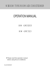 Haier HW-18CI03 THW18C User Manual