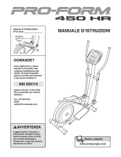 ProForm 450 Hr Elliptical Italian Manual