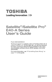 Toshiba Satellite E45t-AST2N02 Windows 8.1 User's Guide for Satellite/Satellite Pro E40-A Series