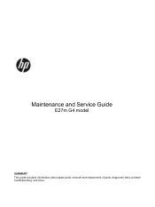 HP E27m Maintenance and Service Guide
