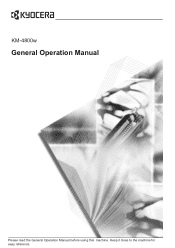 Kyocera KM-4800w KM-4800w General Operation Manual
