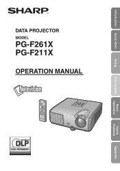 Sharp PG-F211X PG-F211X , PG-F261X Operation Manual