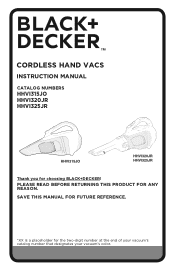 Black & Decker HHVI320JR02 Instruction Manual