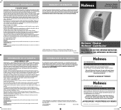 Holmes HCH159W-TG Instruction Manual