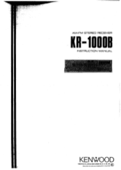 Kenwood KR-1000B User Manual