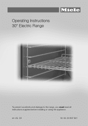 Miele HR 1421 208V Operating instructions