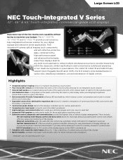 NEC V463-TM Specification Brochure