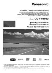 Panasonic CQVW100U In-dash Dvd Monitor - Spanish