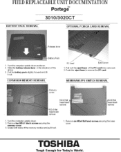 Toshiba Portege 3010CT Replacement Instructions