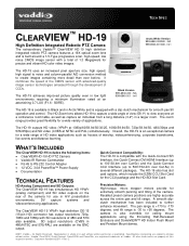 Vaddio Vaddio ClearVIEW HD-19 ClearVIEW HD-19 Tech Spec