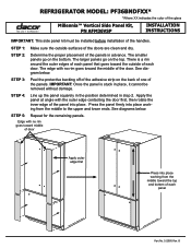 Dacor PF36 Installation Instruction - Millennia Vertical Side Panel Kit