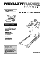 HealthRider H100t Treadmill Portuguese Manual