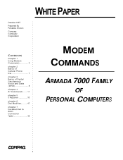 HP Armada 7300 33.6Kbps Modem Commands for Armada 7000 Family of Personal Computers