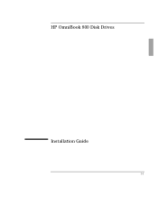 HP OmniBook 800 HP OmniBook 800 - 5/166 Disk Drives Installation Guide