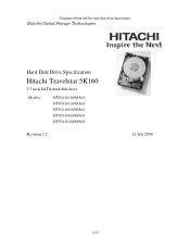 Hitachi HTS541616J9SA00 Specifications